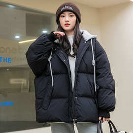 1088中学生冬季羽绒服少女高初中生鸭绒青少年大童学院风洋气外套