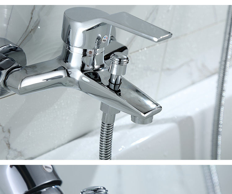 All-copper mixed water valve, hot and cold water faucet, concealed bathroom three-switch, bathtub, shower head, double-opening set, shower faucet undefined