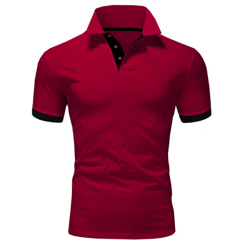 Summer Business Men's Polo Shirt Solid Color Short-sleeved Youth Popular Casual Polo Shirt Short-sleeved T-shirt Sweatshirt