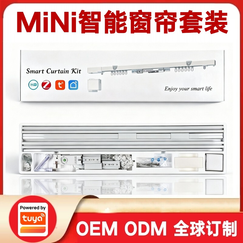 Graffiti scheme MINI small hidden portable smart curtain motor suit automatic opening and closing voice control