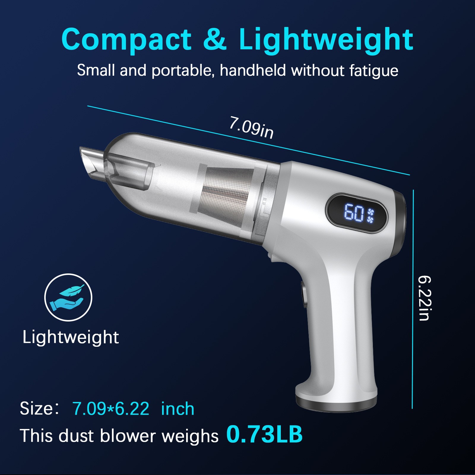 Car vacuum cleaner, small size, high suction power, portable for home and car use, dual-purpose handheld car air blower, hot sale