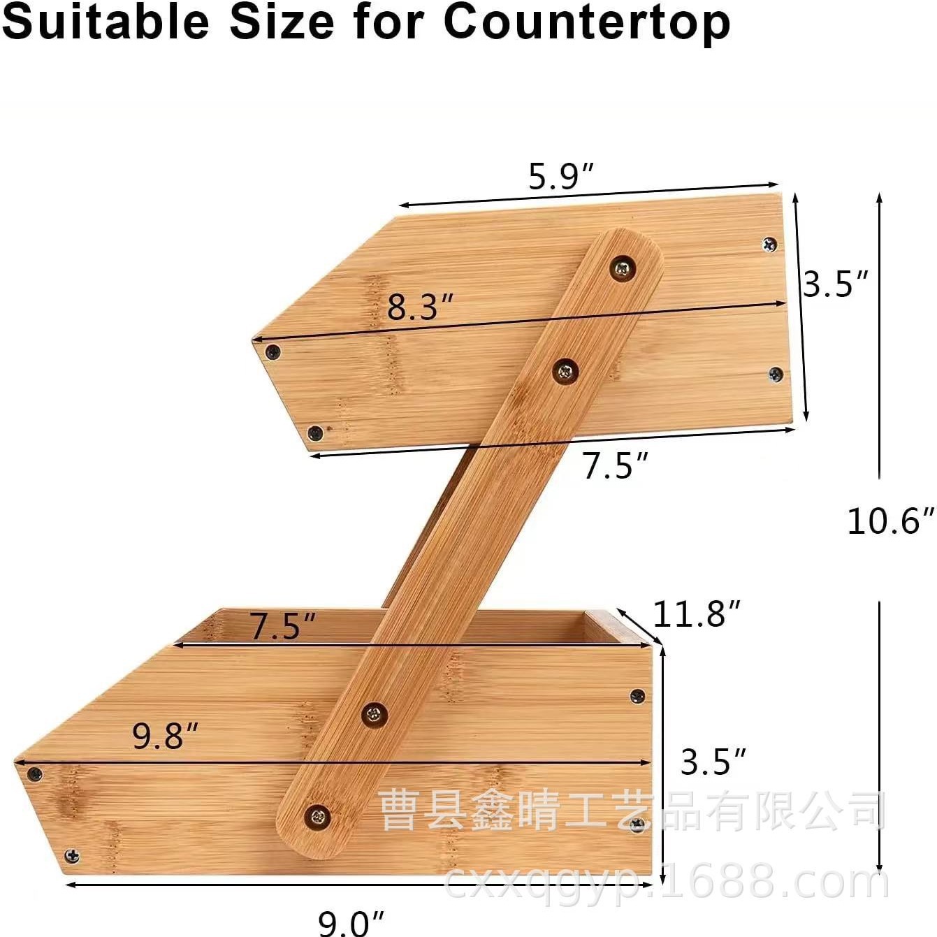 Estante de almacenamiento de frutas y verduras de bambú y madera de cocina Estante de madera multifuncional Estante de almacenamiento multicapa de madera maciza Estante de acabado desmontable