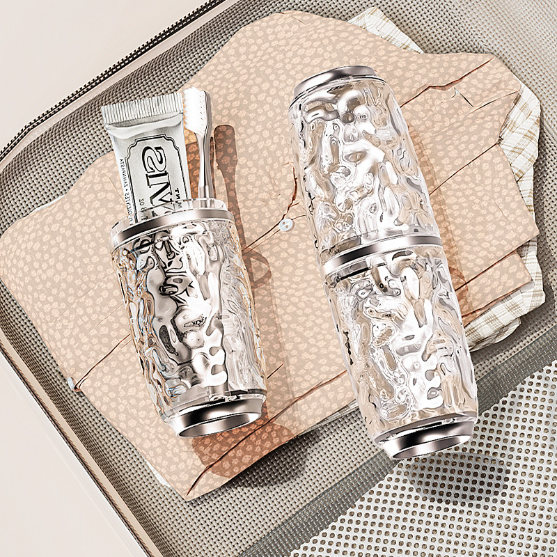 Patrón glaciar taza de lavado de viaje cepillo de dientes pasta de dientes taza de diente portátil taza de almacenamiento traje de viaje enjuague bucal taza