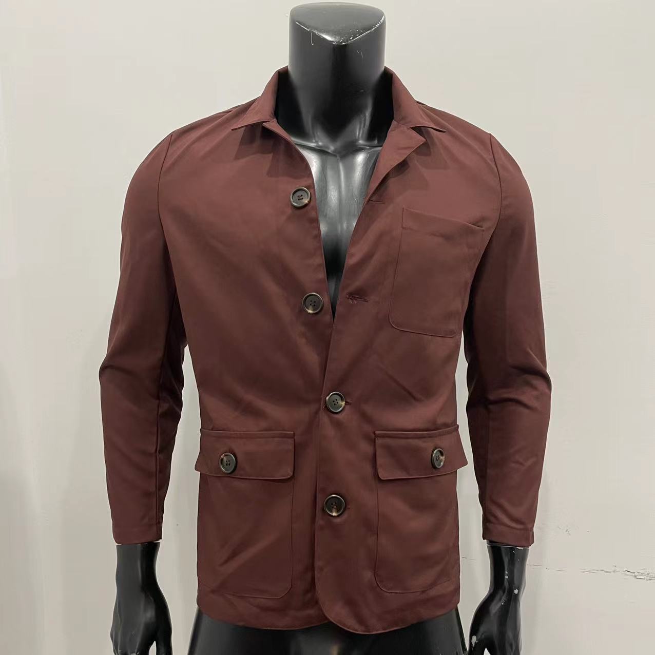 2024 uomo primavera e autunno cotone lino abito giacca stile britannico top uomo_voghion.com