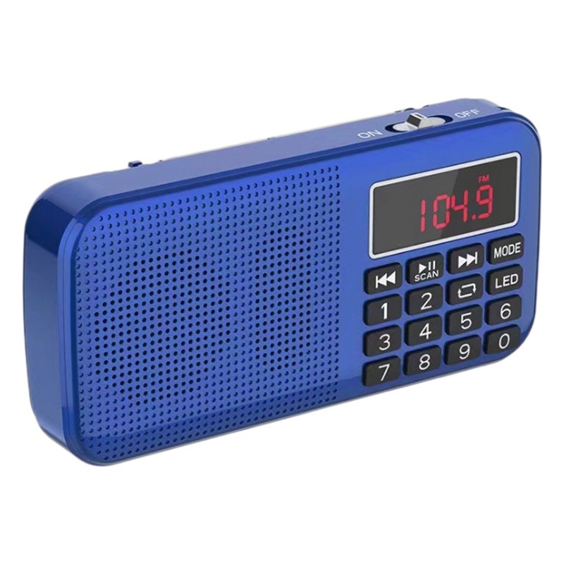 Compañero feliz tarjeta L-558 altavoz 18650 batería dual radio mini reproductor de MP3 para los ancianos