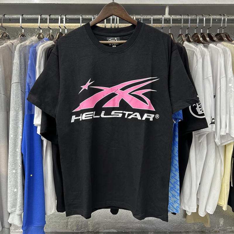 【Impresión Digital】Camiseta de manga corta informal y versátil Hell Star, éxito de ventas transfronterizo, conjunto de pantalones cortos para parejas, entrega rápida