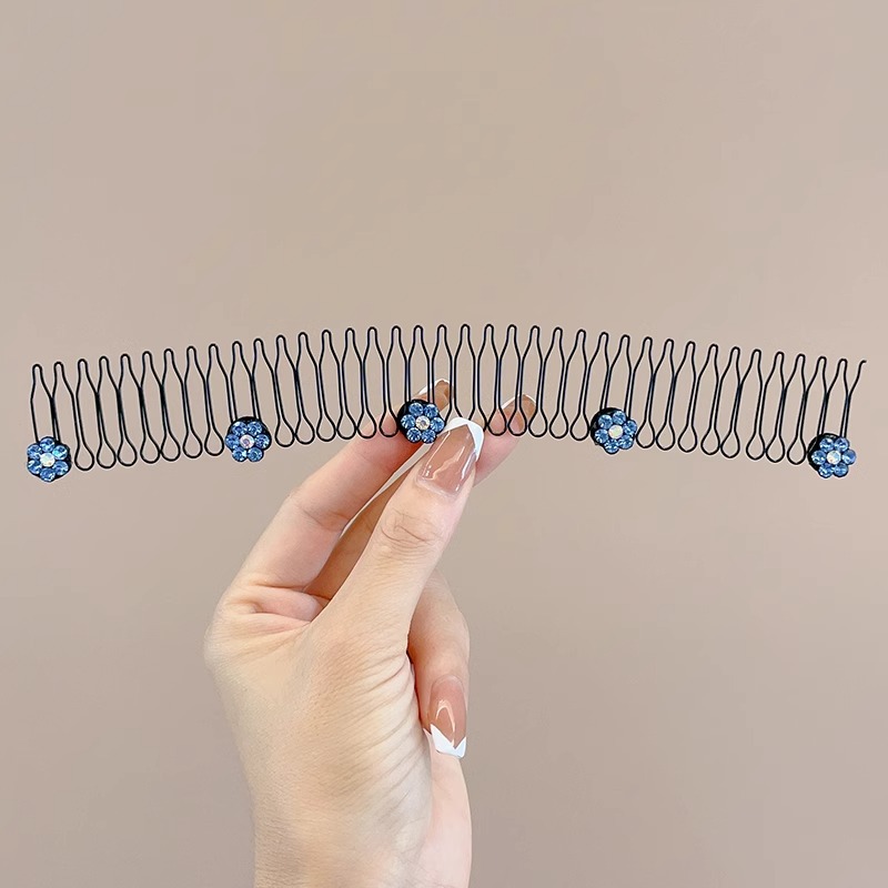 Peine de pelo roto de camelia, artefacto de acabado de pelo roto, diadema, horquilla para adultos, clip para la cabeza femenina, tocado, horquilla