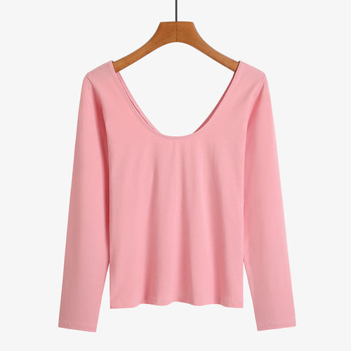 Ballet practice suit V-neck gymnastics suit grading long-sleeved backless yoga form suit modern dance suit top