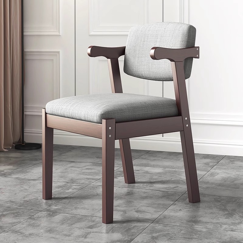 Silla de comedor de madera maciza silla de escritorio doméstico simple taburetes de dormitorio ocio silla de oficina silla de computadora de estudio respaldo