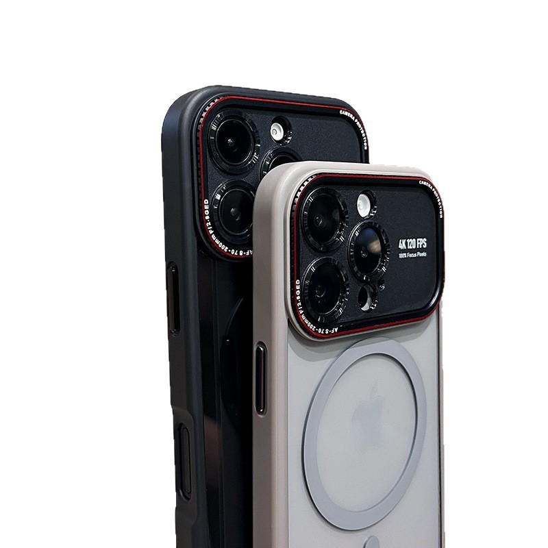 适用iPhone16promax手机壳大视窗莱卡透明磁吸苹果15防摔保护套14|undefined