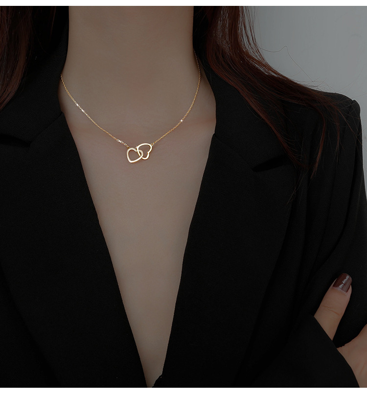 Holiday, Daily Occasion Lady Heart Shape Titanium Steel Plating Pendant Necklace