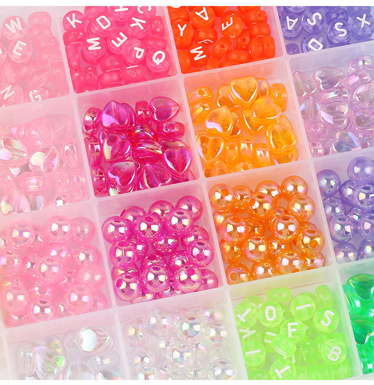 1 Box Quantity Acrylic Material 1 Box Arylic Letter DIY Jewelry Accessories Beads