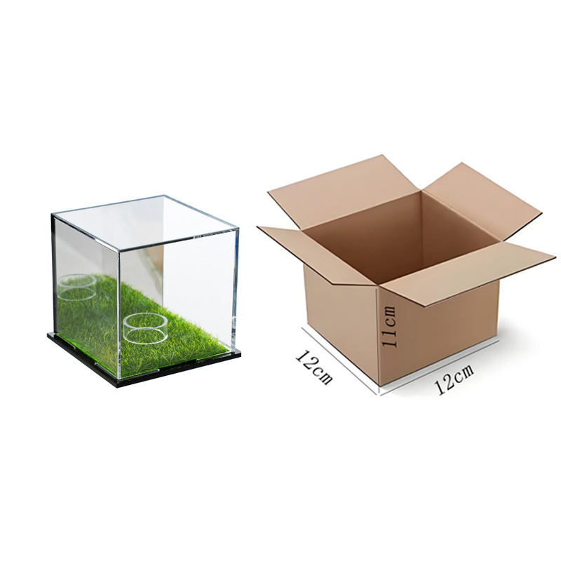 잔디가 포함된 아크릴 골프공 보관함(개별 포장)