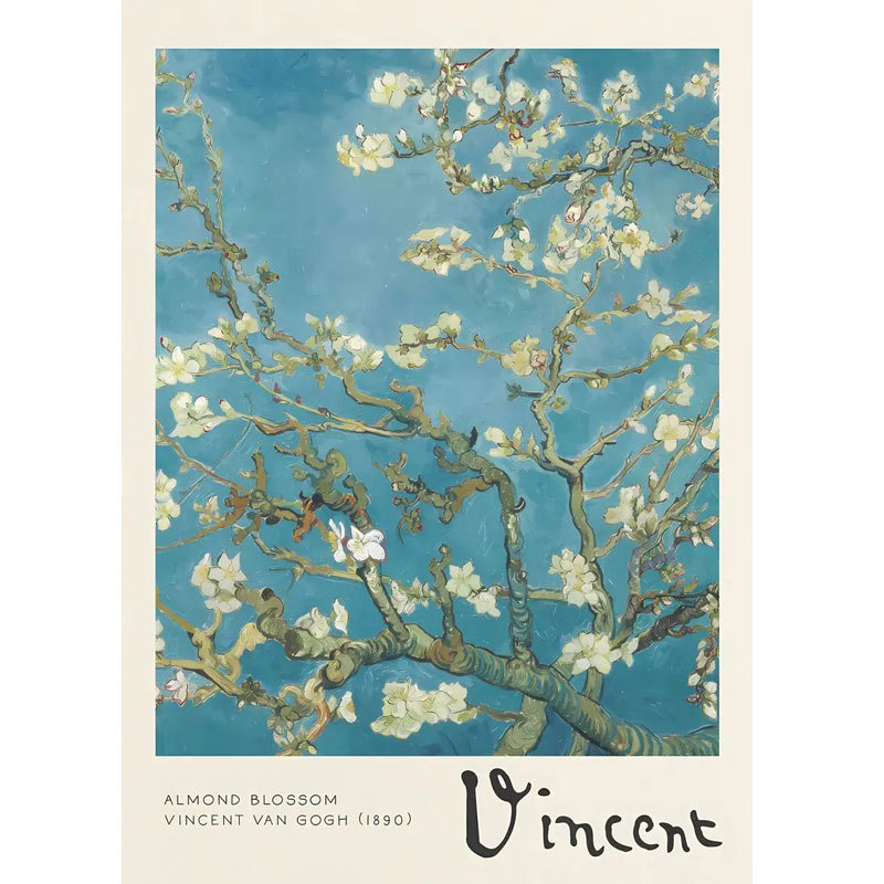 复古莫奈梵高文艺风帆布画世界名画客厅背景挂画走廊玄关装饰画|undefined