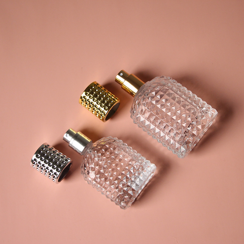 厂家直销30ML50ML菠萝型玻璃香水瓶旅行补水喷雾瓶透明空瓶分装瓶