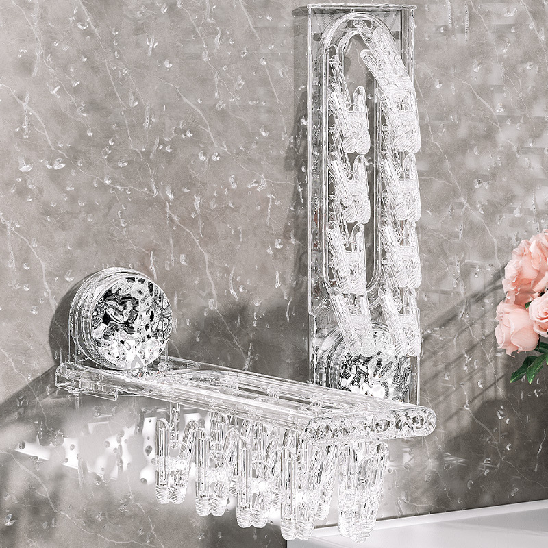 Vipers plegable calcetines estante de almacenamiento sin agujeros perforación ropa interior doméstica ropa interior múltiples clips estante de secado artefacto