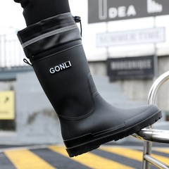 Men's Mid-Clog Water Shoes, New Waterproof Non-Slip Rubber Shoes for Kitchen, Takeaway, Riding Gloves, Rain Boots, Fishing Shoes