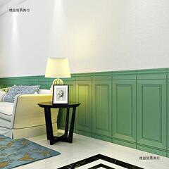 壁紙の自己接着ロマンチックなフランス風レトロな緑の壁のスカートの壁の板の壁紙の墨の緑の壁の壁のステッカーは自分で貼ります。