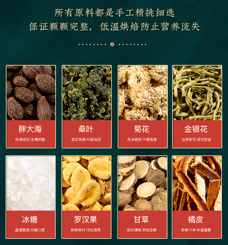 Luo Han Guo Pang Da Hai Chrysanthemum Herbal Tea Blend 150g Box Dried Flower Tea for Daily Steeping overview