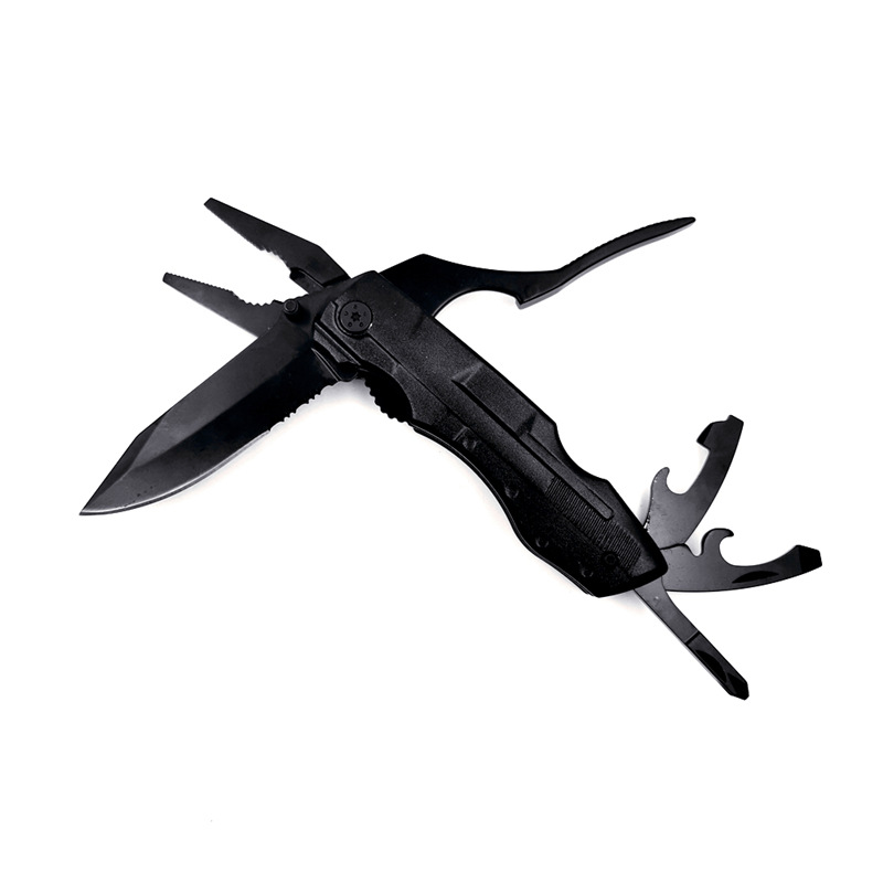 多功能折叠钳子单刀钳户外野营便携工具拓展套筒螺丝批头组合