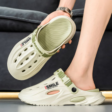 代发洞洞鞋男夏季新款外穿踩屎感防滑两用包头拖鞋运动休闲沙滩鞋