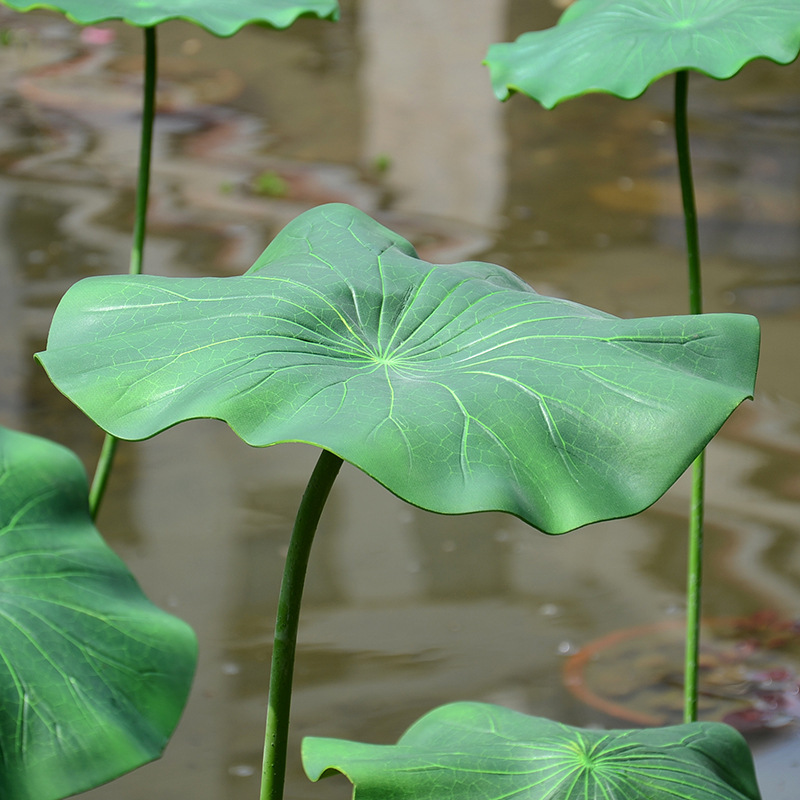 eva simulation lotus leaf lotus with Rod fake lotus simulation green plant water pond decoration shooting performance dance props eva simulation lotus leaf lotus with Rod fake lotus simulation green plant water pond decoration shooting performance dance props