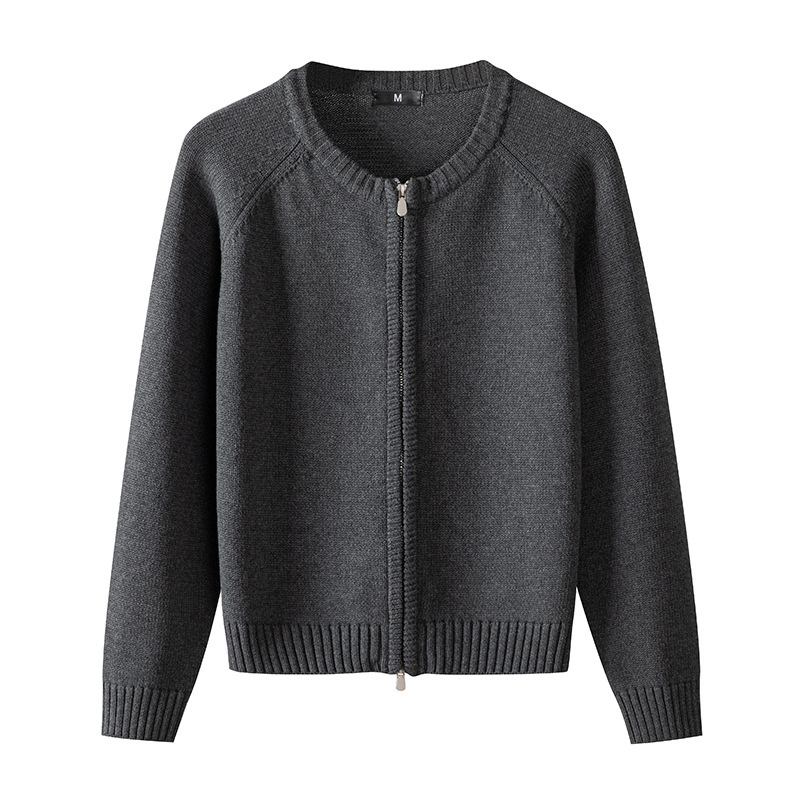100% Pure Cotton Thread, Non-Pilling, Women's Sweater for Outer Wear, Double-Ended Zipper, Thick Korean Style Solid Color Knitted Cardigan Jacket 100% Pure Cotton Thread, Non-Pilling, Women's Sweater for Outer Wear, Double-Ended Zipper, Thick Korean Style Solid Color Knitted Cardigan Jacket