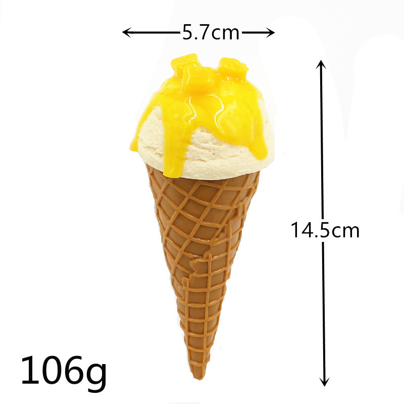 PVC simulación bebida fría modelo de helado crujiente punta huevo titular cono postre falso helado postre accesorios de decoración