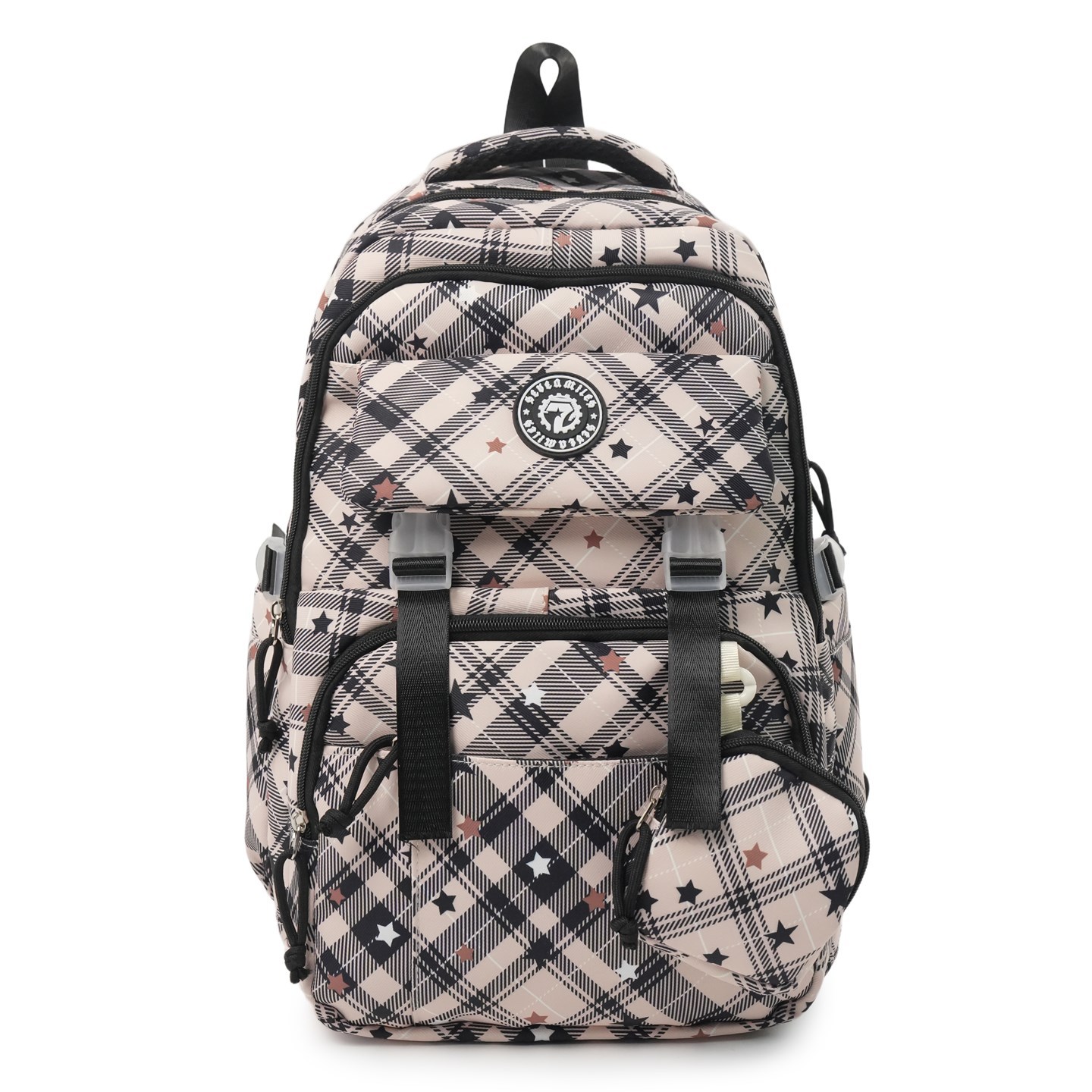 Escuela secundaria de alta estrella impresa mochila para mujeres estilo coreano mochila para estudiantes de la escuela secundaria de la escuela secundaria de la escuela secundaria