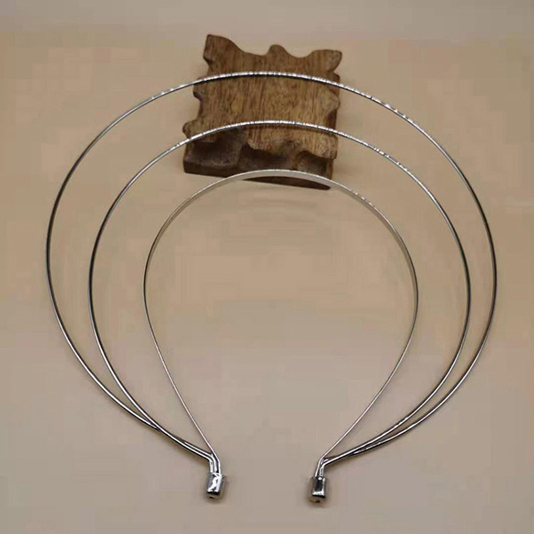 DIY diadema de hierro accesorios hechos a mano material clásico virgen oro doble capa apertura corona halo corona