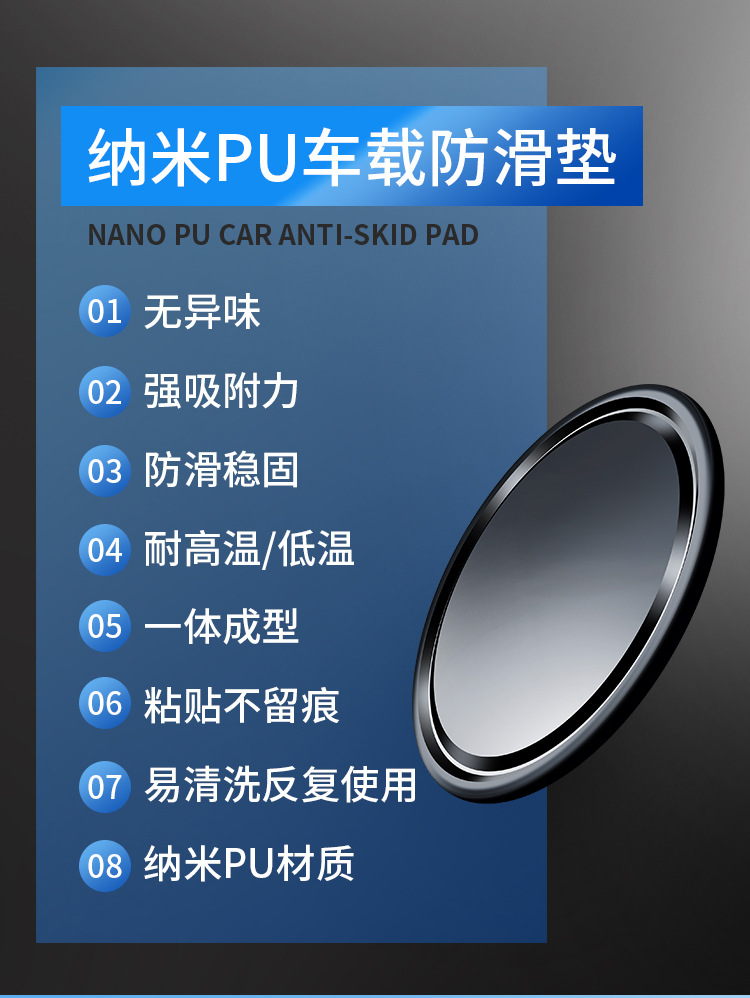 Car Anti-Slip Mat, Car Decoration Plastic Mat, Car Storage Mat, Dashboard Center Console Fixed Mat, In-Car Phone Adhesive Mat