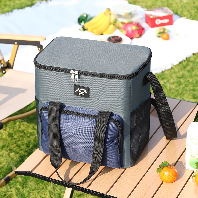 Bolso de hielo de picnic al aire libre transfronterizo, bolso de hielo fresco para automóvil, bolso de aislamiento de mensajero portátil, bolso bento, comida para acampar, refrigeración