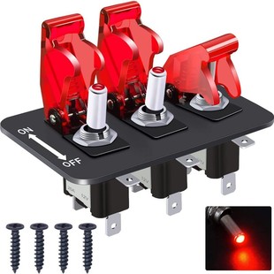 Asw-07D Rv Modified Panel Switch Racing 3-Group Toggle Switch Aluminum Panel Combination Switch 12V20A