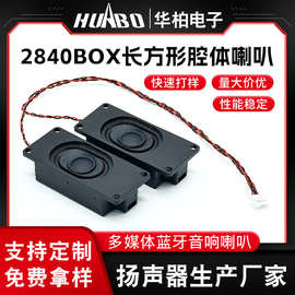 厂家定制2840box长方形扬声器喇叭 智能家居投影仪8Ω3W全频喇叭