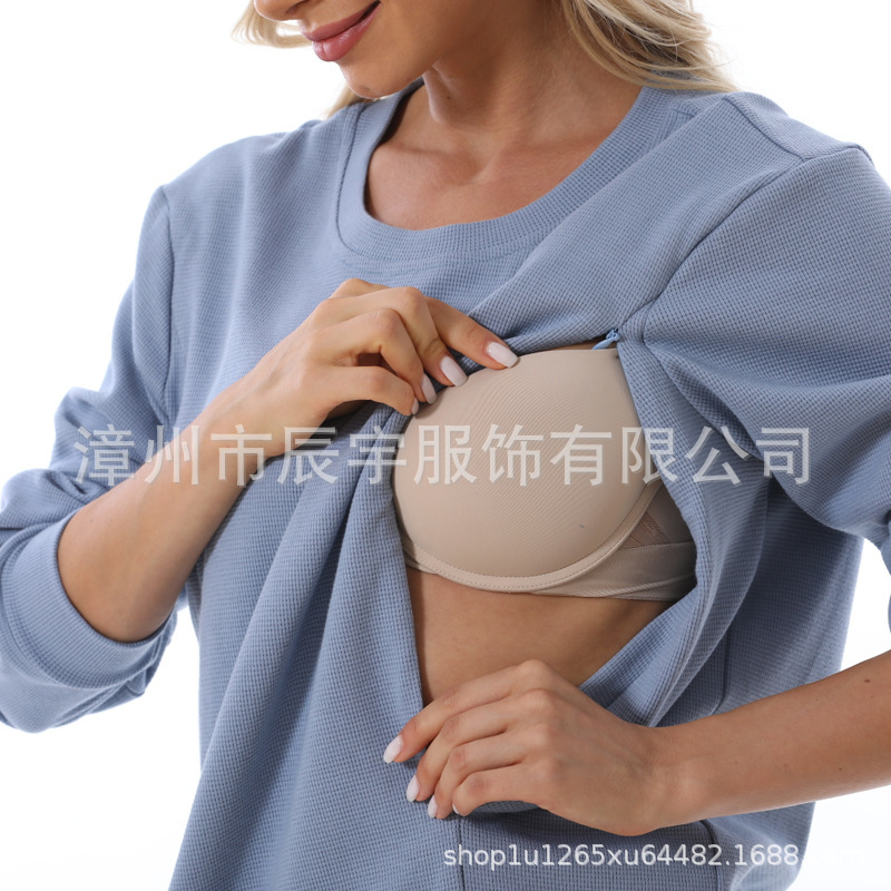 妊婦ファッション春秋服セットは2025気質の衛衣を着ています。|undefined