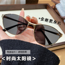墨镜女新款复古显脸小猫眼太阳镜高级感原宿日系素颜小框太阳眼镜
