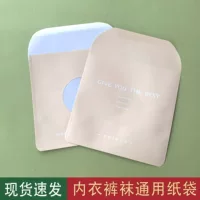 Универсальный высококачественный крафт-пакет для упаковки нижнего белья, носков и украшений с застежкой-молнией, готовый к продаже оптом