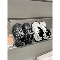 2025新款厚底老爹鞋女欧洲站百搭休闲运动增高系带小个子休闲潮鞋