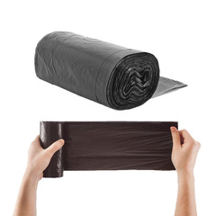 Household reusable black heavy-duty large size vest-style steel bag garbage bag plastic bag