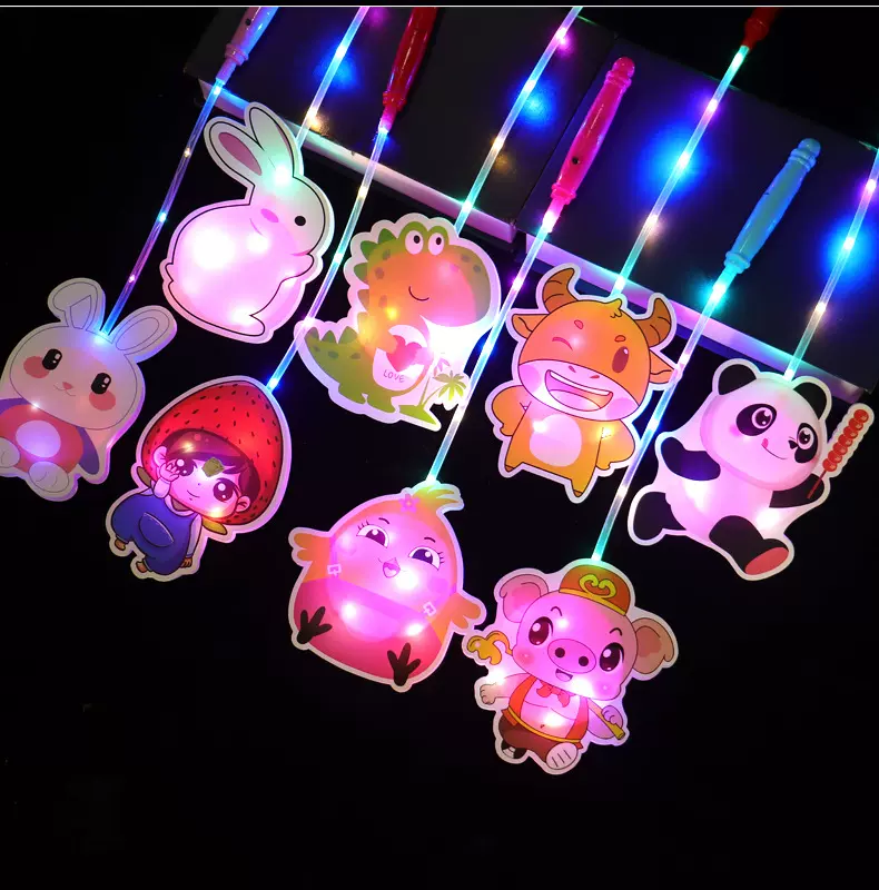 手提灯笼发光玩具儿童元宵节卡通灯笼批发网红摆地摊产品玩具工厂