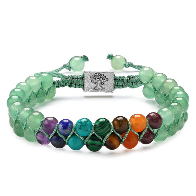 Organic agate woven bracelet
