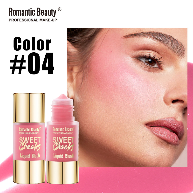 El blush líquido transfronterizo es un blush polivalente, un blush mate, un blush de color natural duradero.