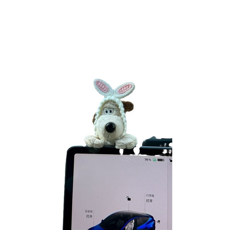 インターネット有名人ぬいぐるみ犬装飾車のインテリア装飾品スクリーン中央制御画面かわいい車の装飾人形|undefined