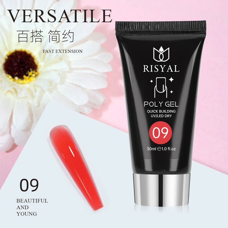 水晶延长胶poly gel美甲店免纸托快速无痛光疗胶30ml指甲模延长甲|undefined