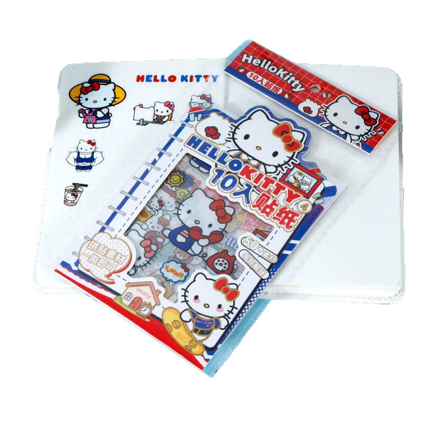 Наклейки (Hello Kitty) 5982 — 10 шт. в упаковке, красно‑синяя серия, для учеников, дисплей 40 шт.