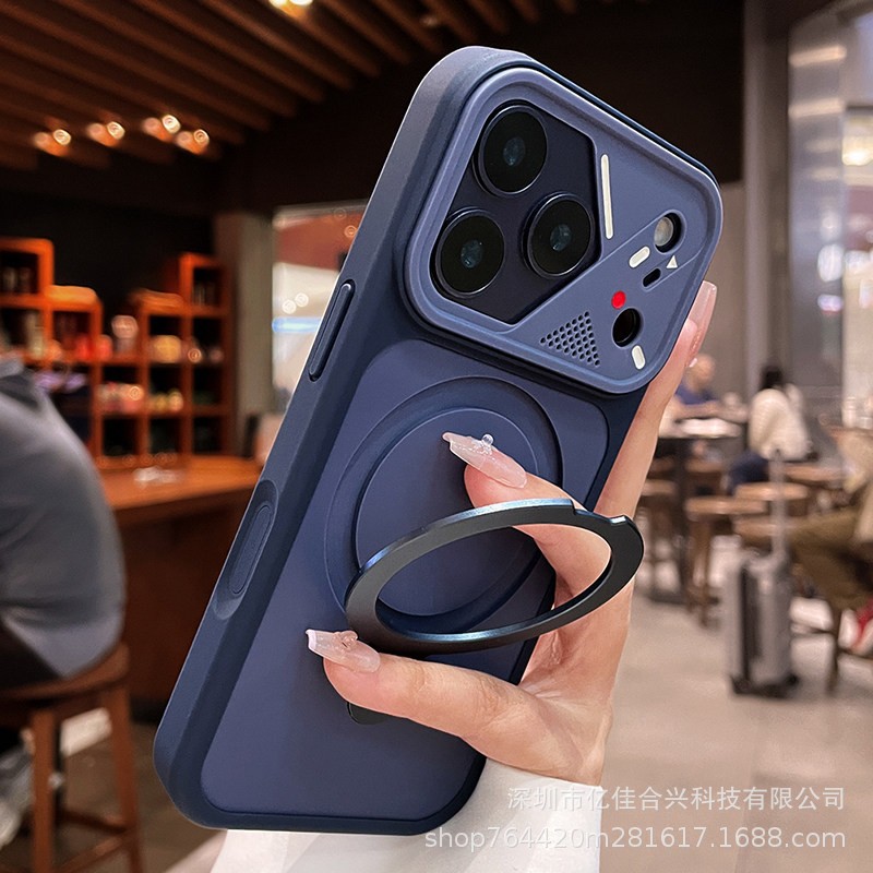 Lentes irregulares gran ventana de segundo cambio para iPhone17PRO teléfono móvil Apple 11 imitación de soporte de succión magnética original