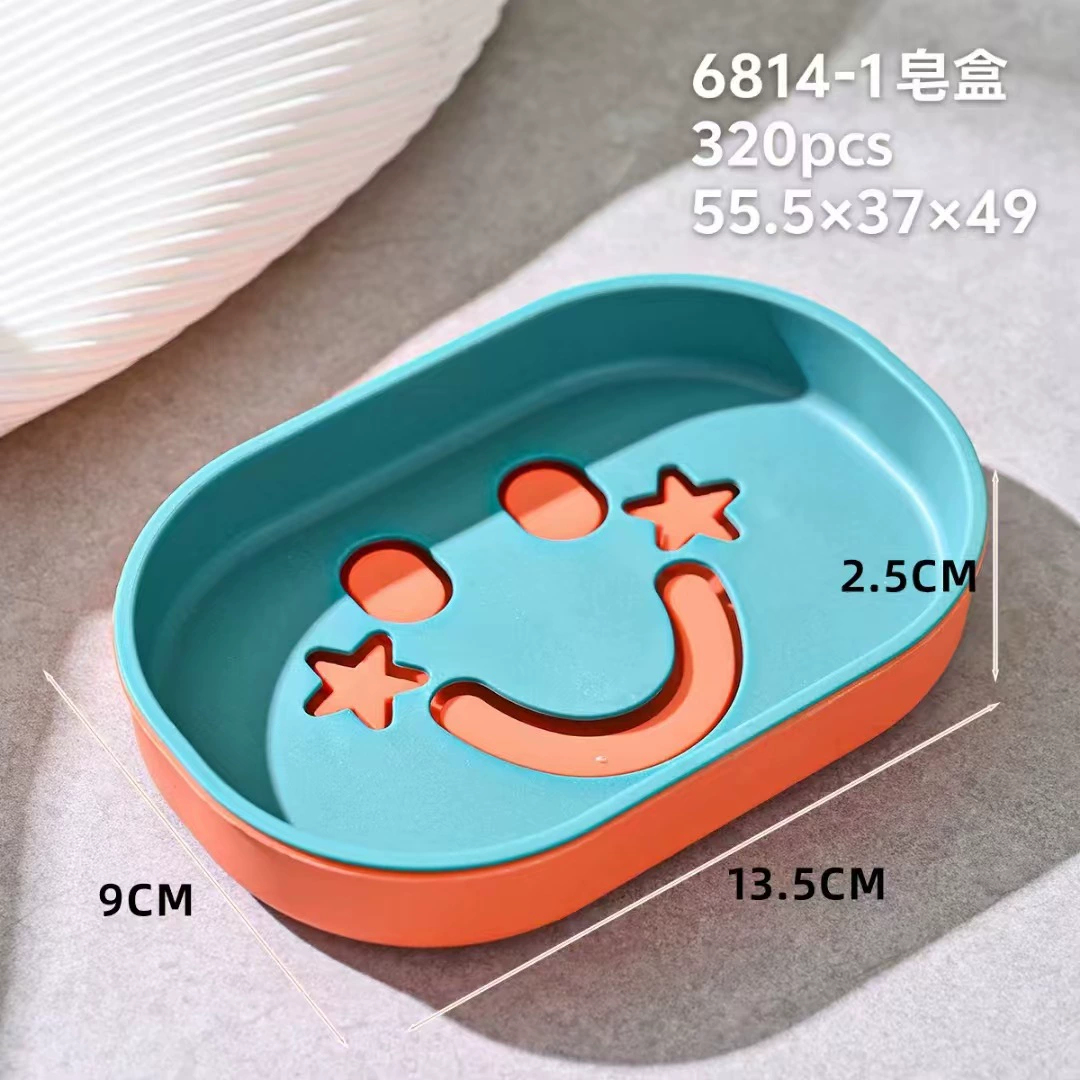 Смайлик двухслойный мыло-бокс двухслойный слитный мыло-бокс-бокс для мыла конфеты цвета пластиковый мыльница