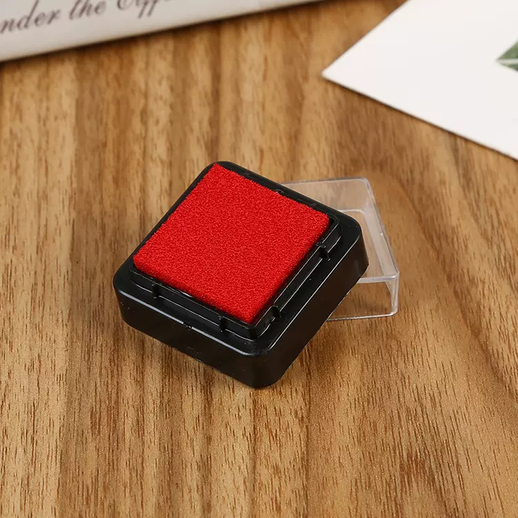 厂家直供3*3cm方形印台DIY手账装饰手指画印泥环保材质印章