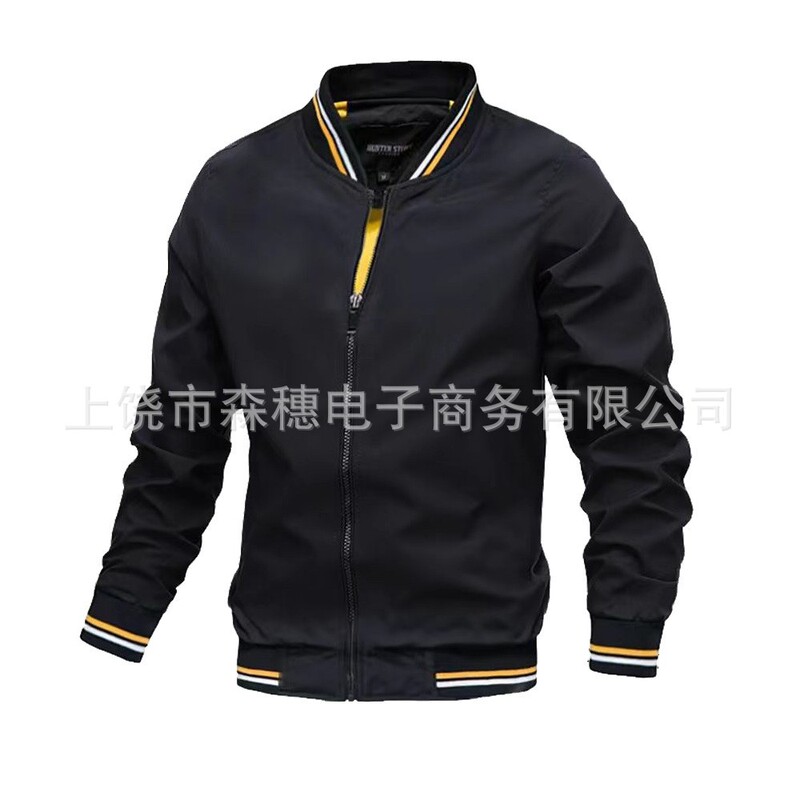 Cross-Border Men's Jackets Trendy Men's Spring and Autumn Casual Outerwear Fashion Trendy Outerwear Men's Tops Wholesale Stand Collar Jackets