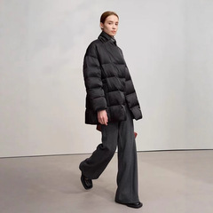 平湖霜林2025年新款90白鸭绒羽绒服女韩系冬季高级感面包服